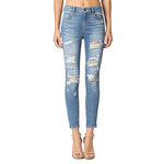 High Rise Ripped Skinny Jean - Denny's