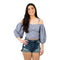 Gingham Off Shoulder Top - Denny's