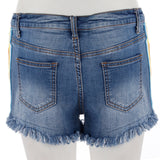 Rainbow Stripe Cut Off Short - Denny's