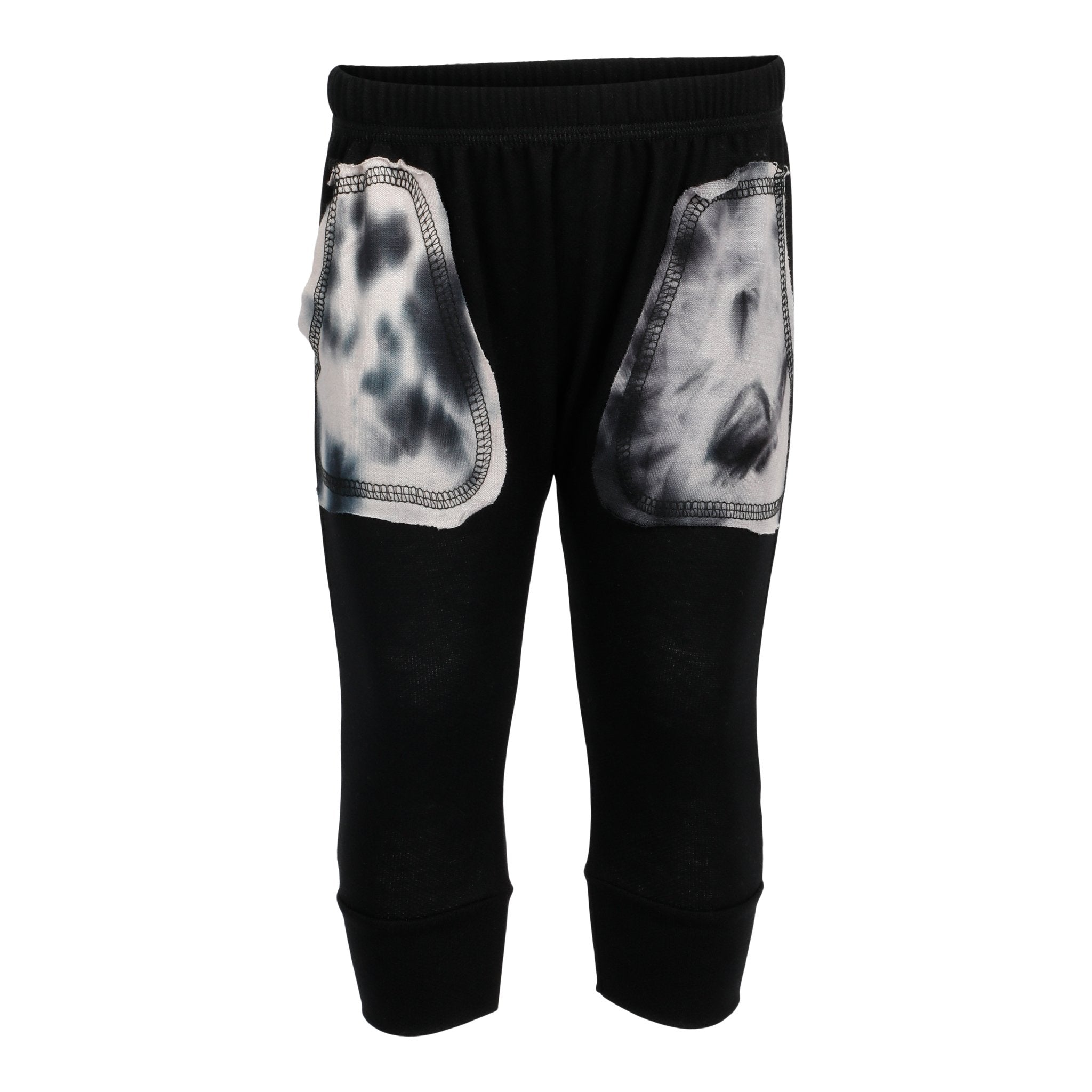 White & Black Tie Dye Pockets Harem Pant - Denny's