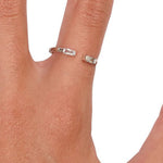Clear Stone Adjustable Stacking Ring - Denny's