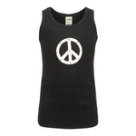 Leather Peace Sign Tank - Denny's