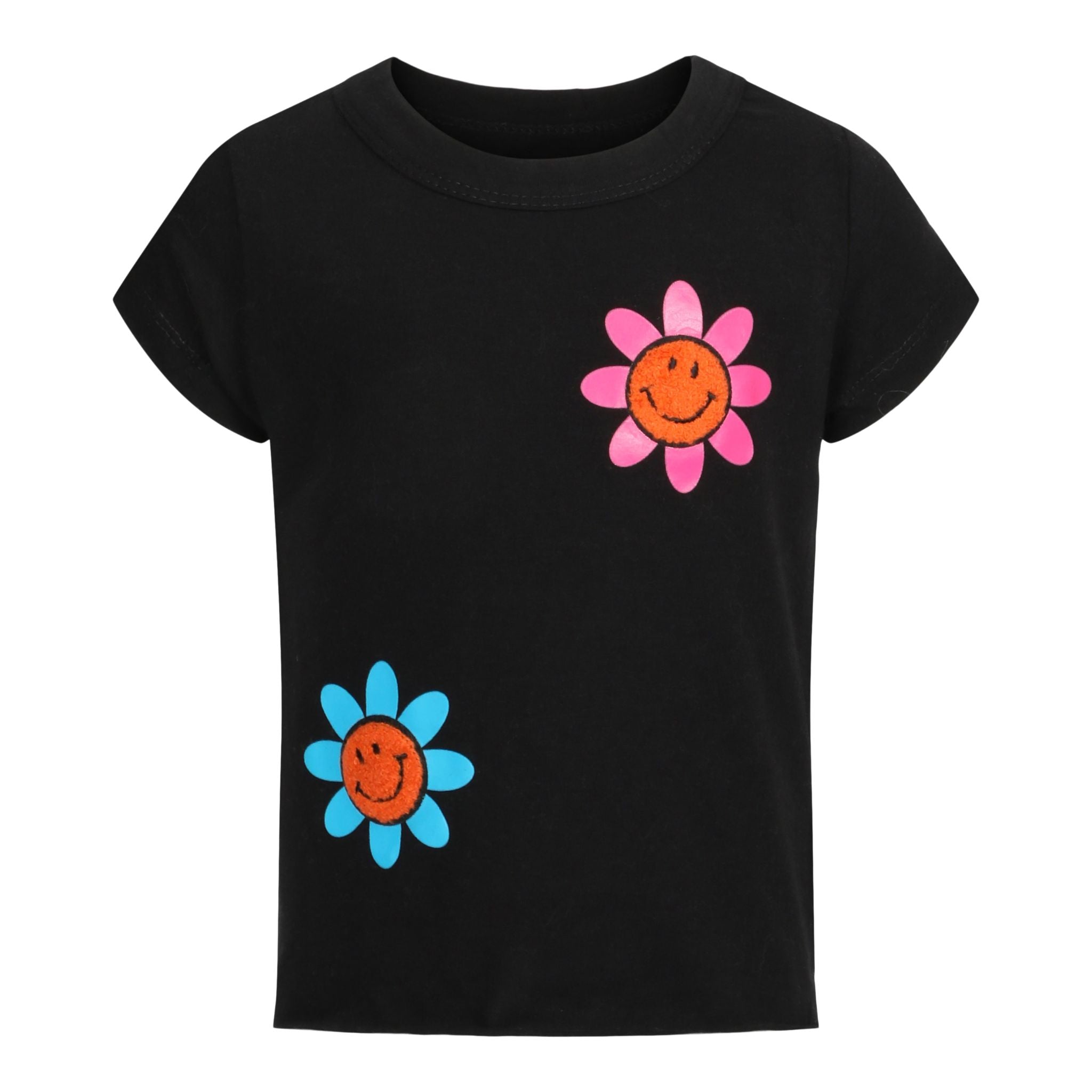 Daisy Chenille Patch Crop Tee - Denny's