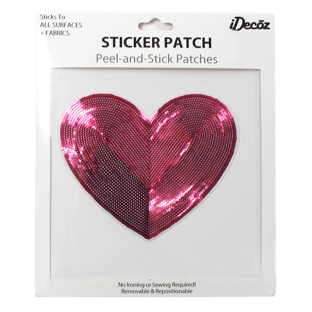 6inch Heart Sequin Peel Stick Sticker - Denny's