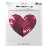 6inch Heart Sequin Peel Stick Sticker - Denny's
