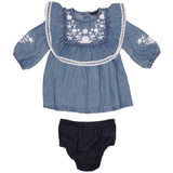 Opal Embroidered Denim Dress - Denny's