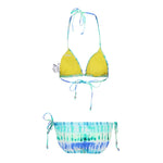 Tie Dye Triangle Top & String Bottom Bikini - Denny's