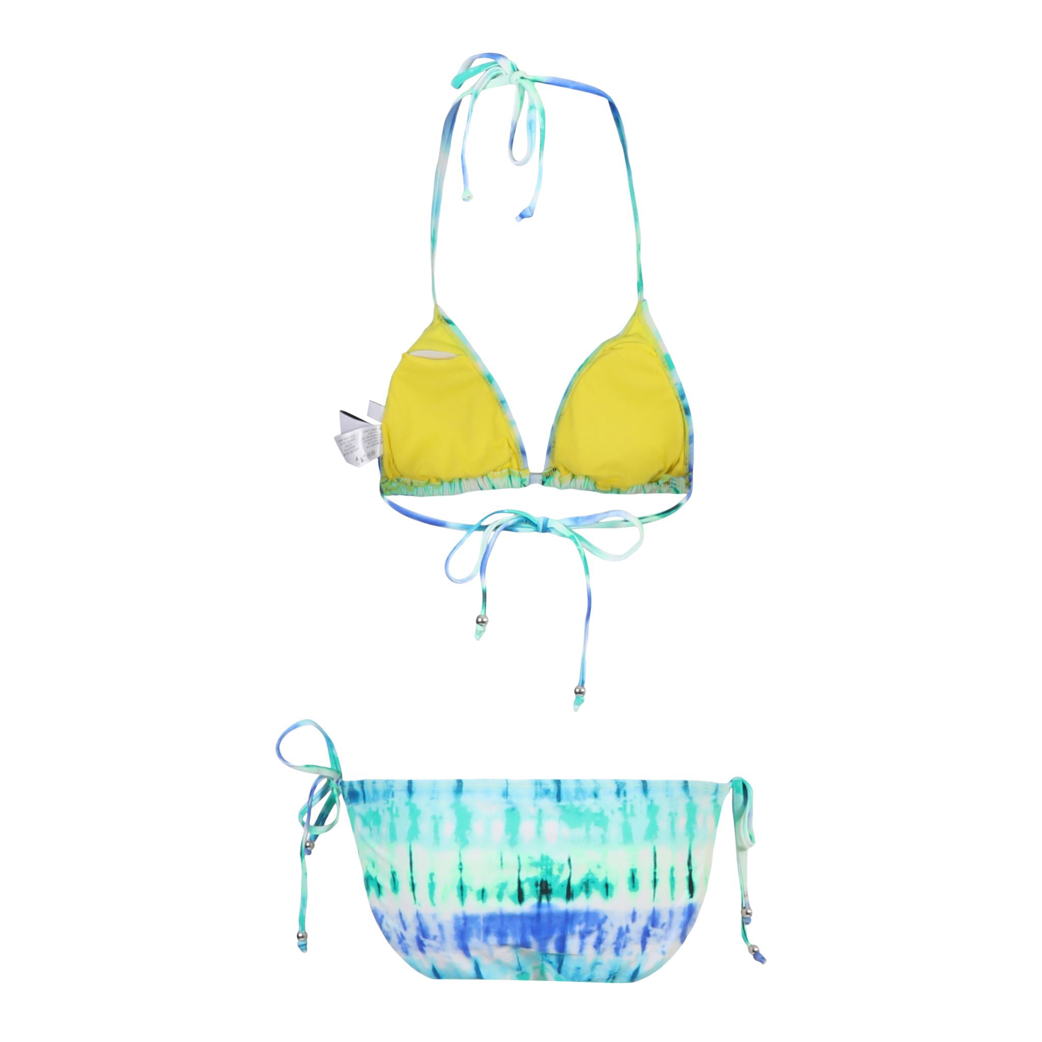 Triangle Top String Tie Dye Triangle Top & String Bottom Bikini – Denny's X Lester's