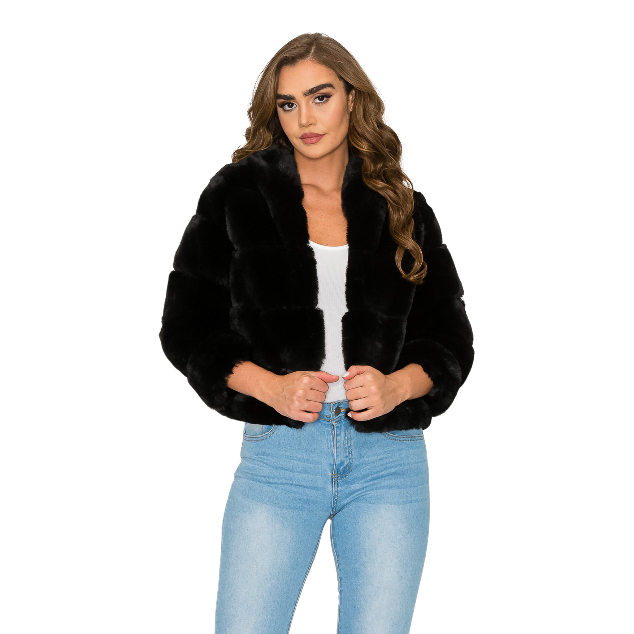 Faux Fur Hooded Jacket - Denny's