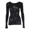 Long Sleeve Splatter Tie Dye Thermal Crew with Thumbhole - Denny's