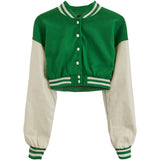 Crop Varsity Jacket - Denny's