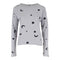 Long Sleeve Star n Moon Raw Edge Crew - Denny's