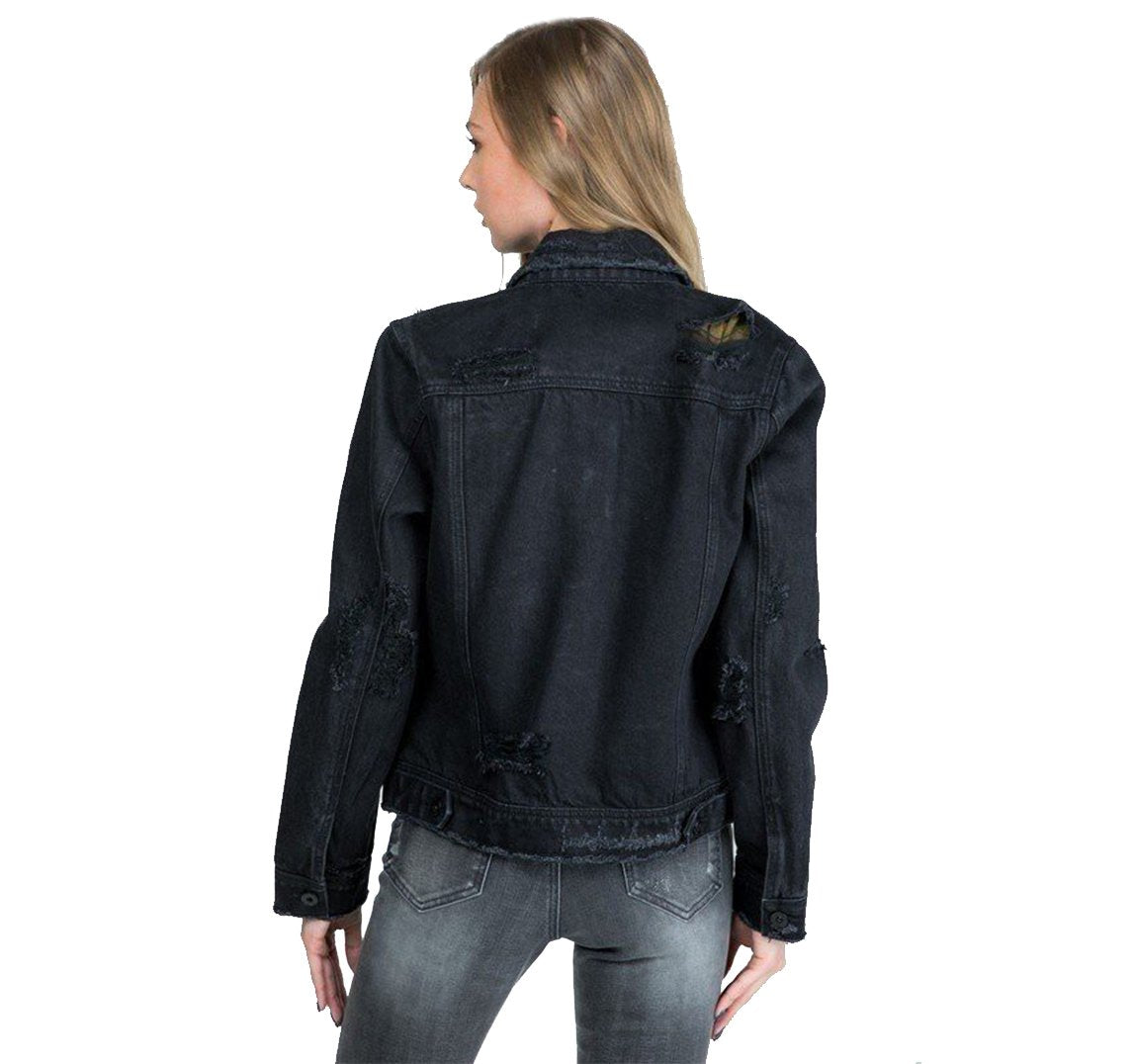 Distressed Denim Jacket - Denny's
