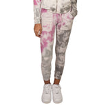 Pink & Grey Reversed Tie Dye Cargo Pkt Sweatpant - Denny's