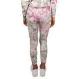 Pink & Grey Reversed Tie Dye Cargo Pkt Sweatpant - Denny's