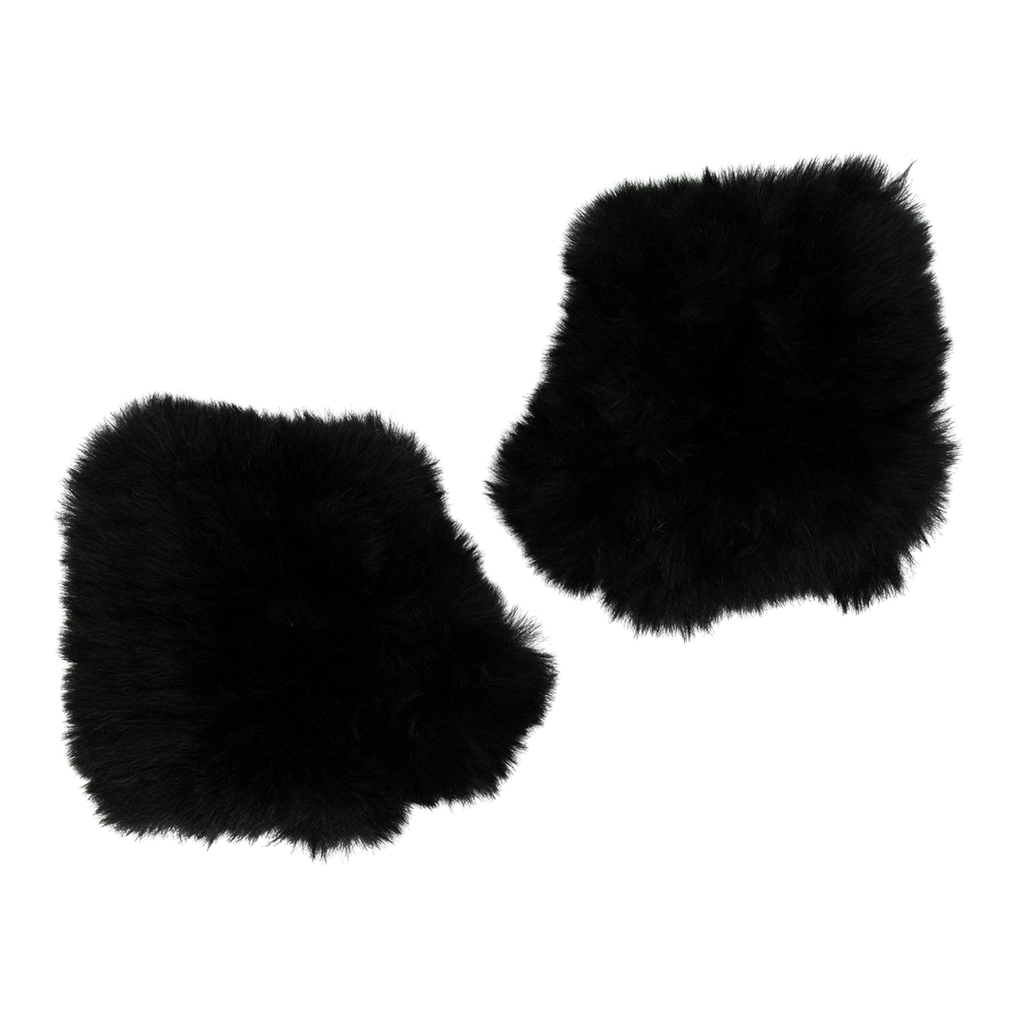 Adult Faux Fur Knit Mittens - Denny's
