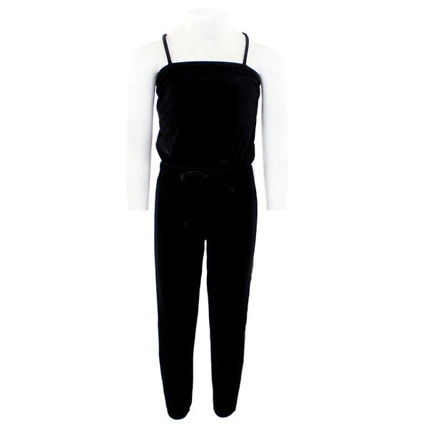 Velvet Jump Suit with Sport Stripe - Denny's
