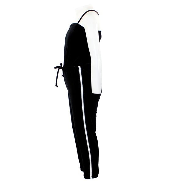 Velvet Jump Suit with Sport Stripe - Denny's
