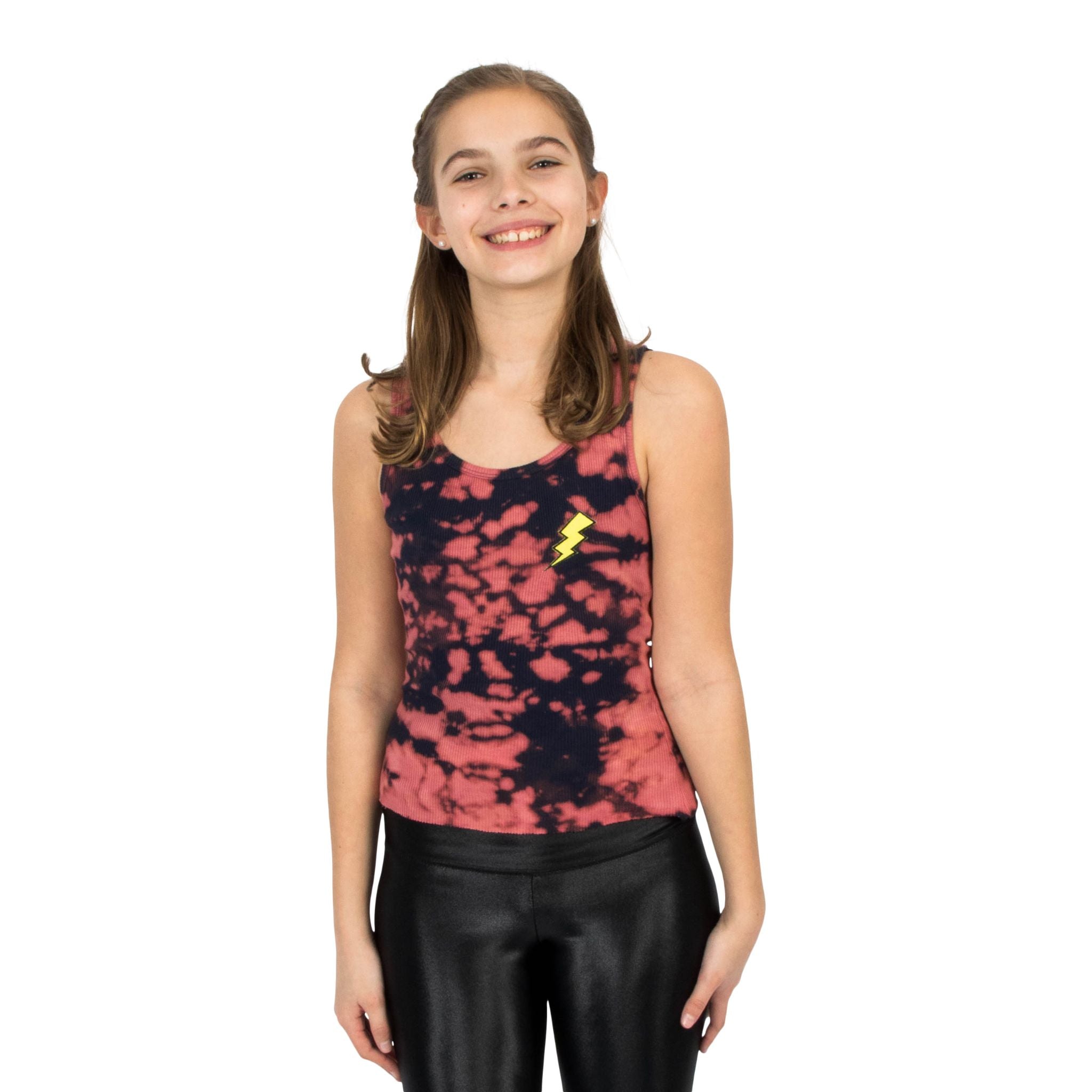 Bolt Patch Crush Bleached Tank - Denny's