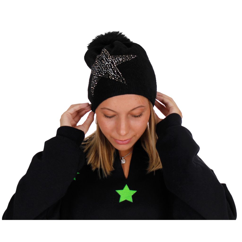 Star Beanie with Pom - Fits Junior Sizes - Denny's