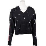 Black Hoody with Stars and Taping - Denny's