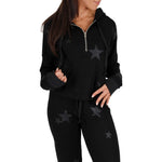 Tonal Shimmer Star Hoody - Denny's