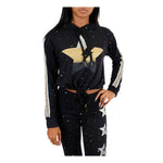 Bleach Splatter Hoody with Metallic Stars & Stripe - Denny's