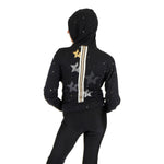 Zip Hoody with Metallic Splatter - Denny's