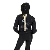 Zip Hoody with Metallic Splatter - Denny's
