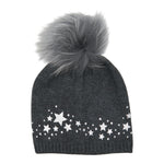 Starburst Foil Print Racoon Pom Hat - Denny's