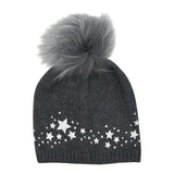 Starburst Foil Print Racoon Pom Hat - Denny's