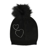 Racoon Pom Heart Stone Hat - Denny's