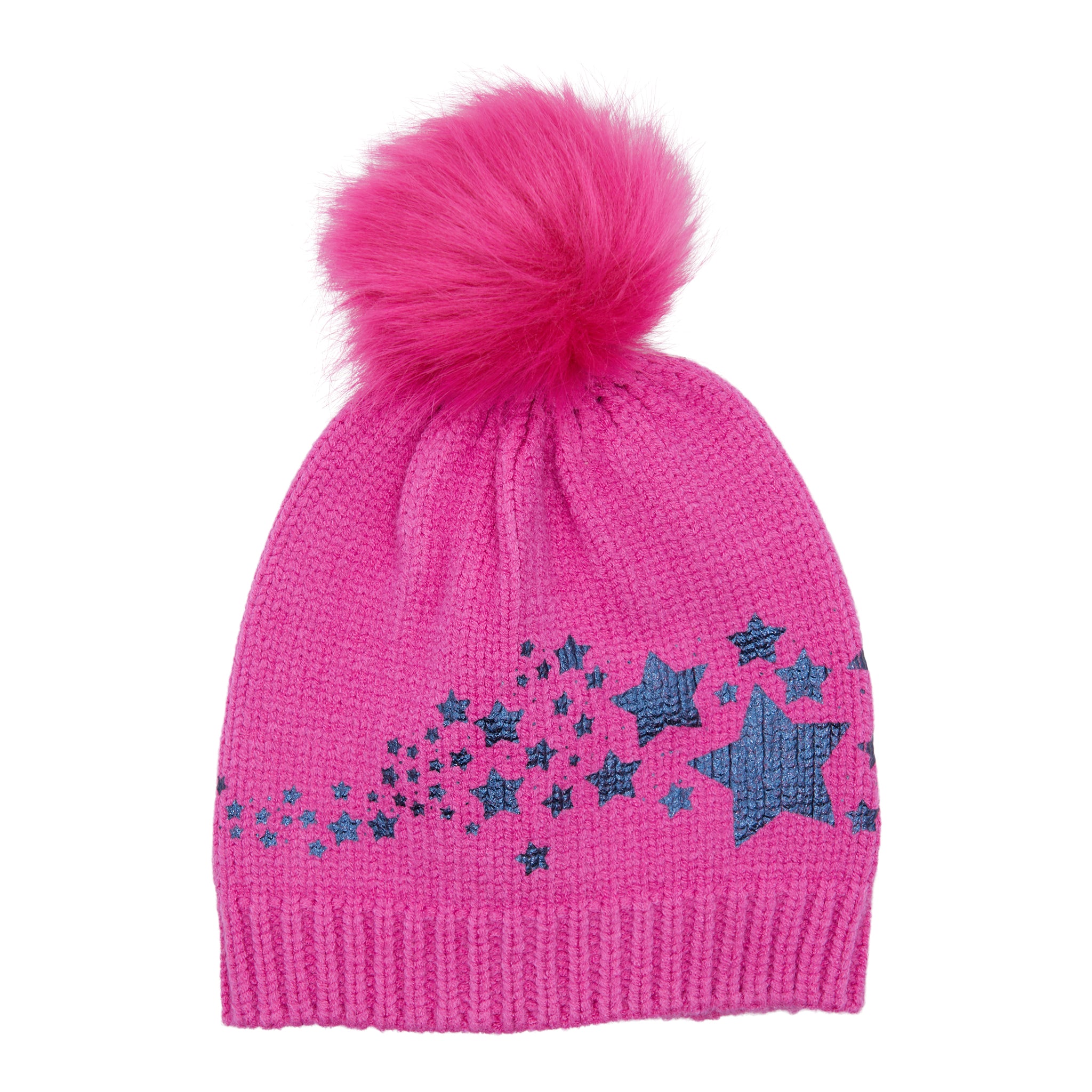 Foil Stars Faux Fur Beanie - Denny's