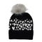 Silver Foil Hearts Faux Pom Beanie - Denny's