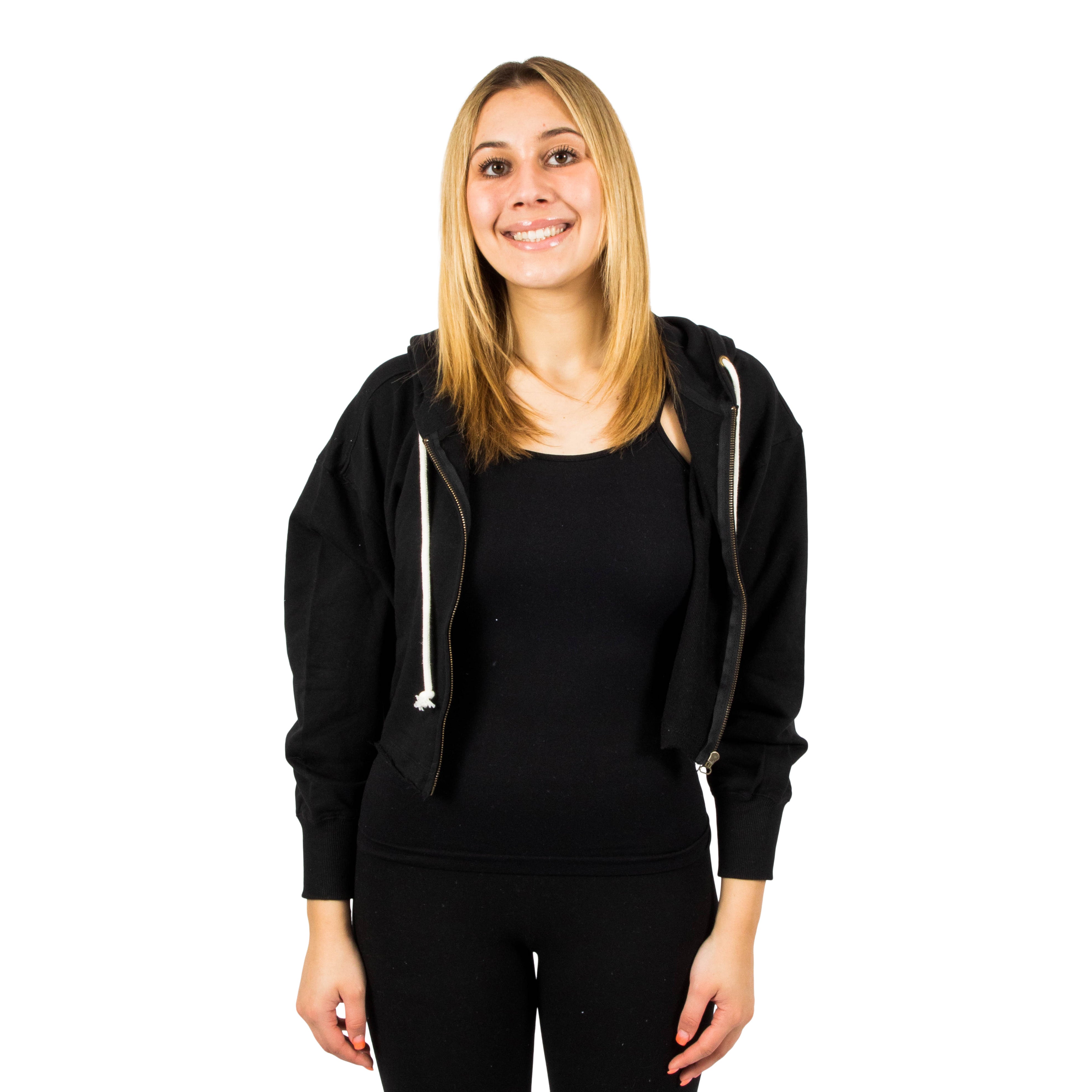 French Terry Cropped Zip Hoodie - Denny's