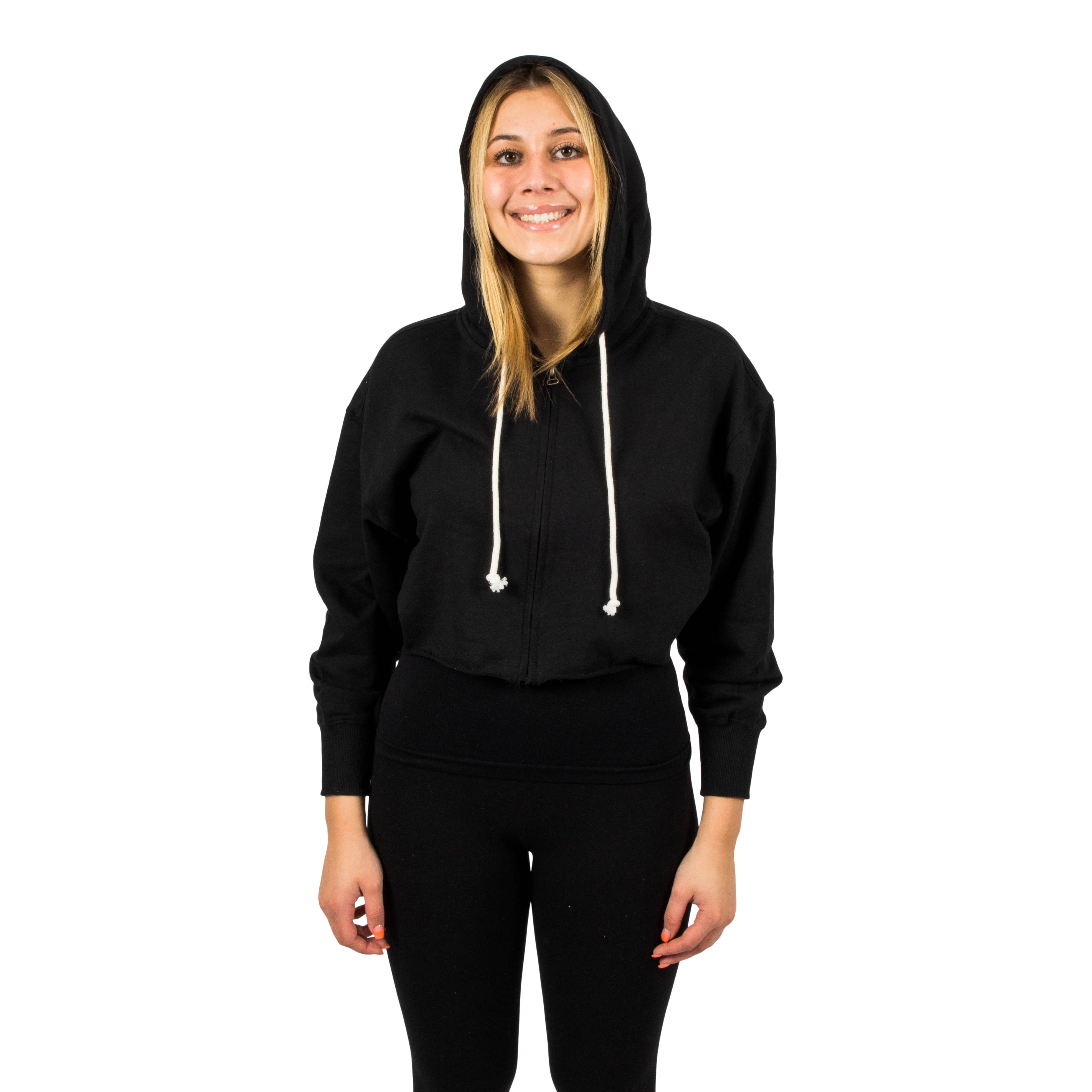 French Terry Cropped Zip Hoodie - Denny's