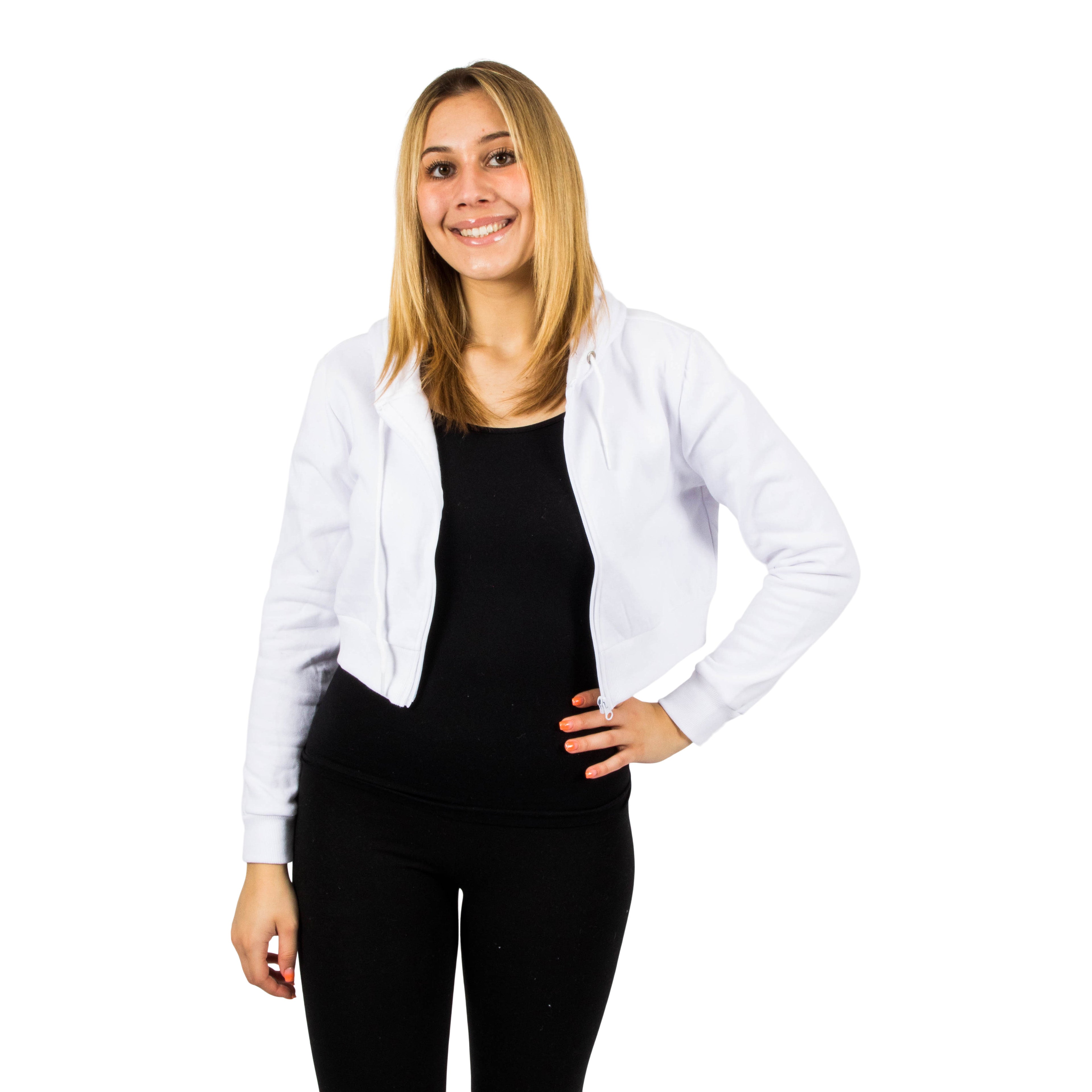 French Terry Cropped Zip Hoodie - Denny's