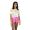 Bright Tie Dye Short Sleeve Crop Tee - Denny's