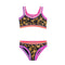 2pc Leopard & Stars Sporty Bikini - Denny's