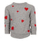 Long Sleeve Pullover with Red Scribble Hrts - Denny's