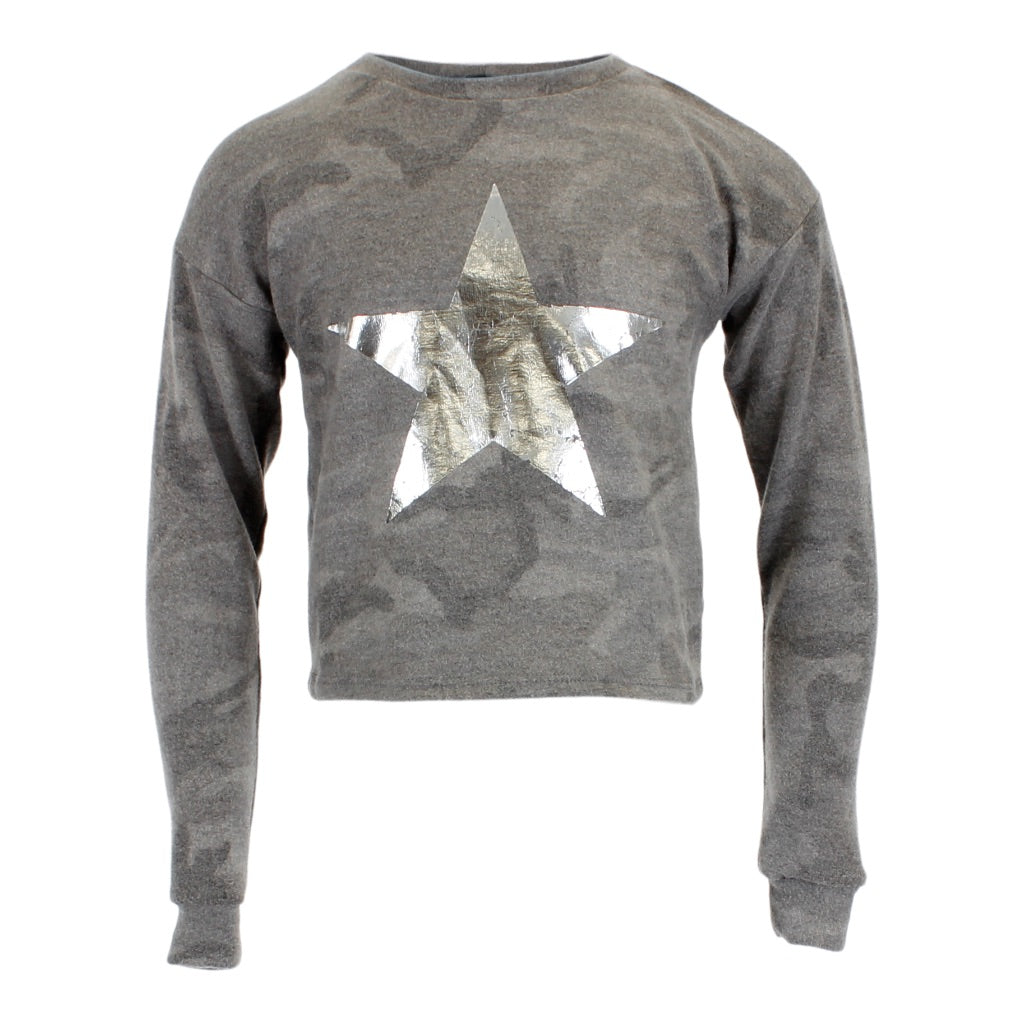 Camo Sweatshirt with Silver Star - Denny's