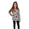 Long Sleeve Banded Hacci Top with Stars - Denny's