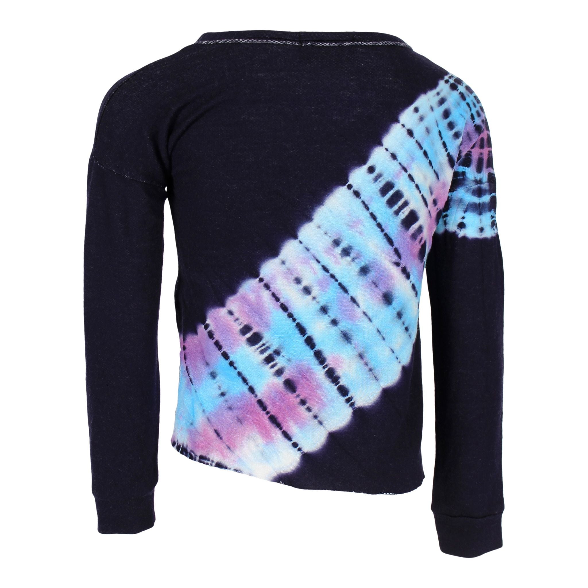Long Sleeve Top with Neon Tie Dye Stripe - Denny's