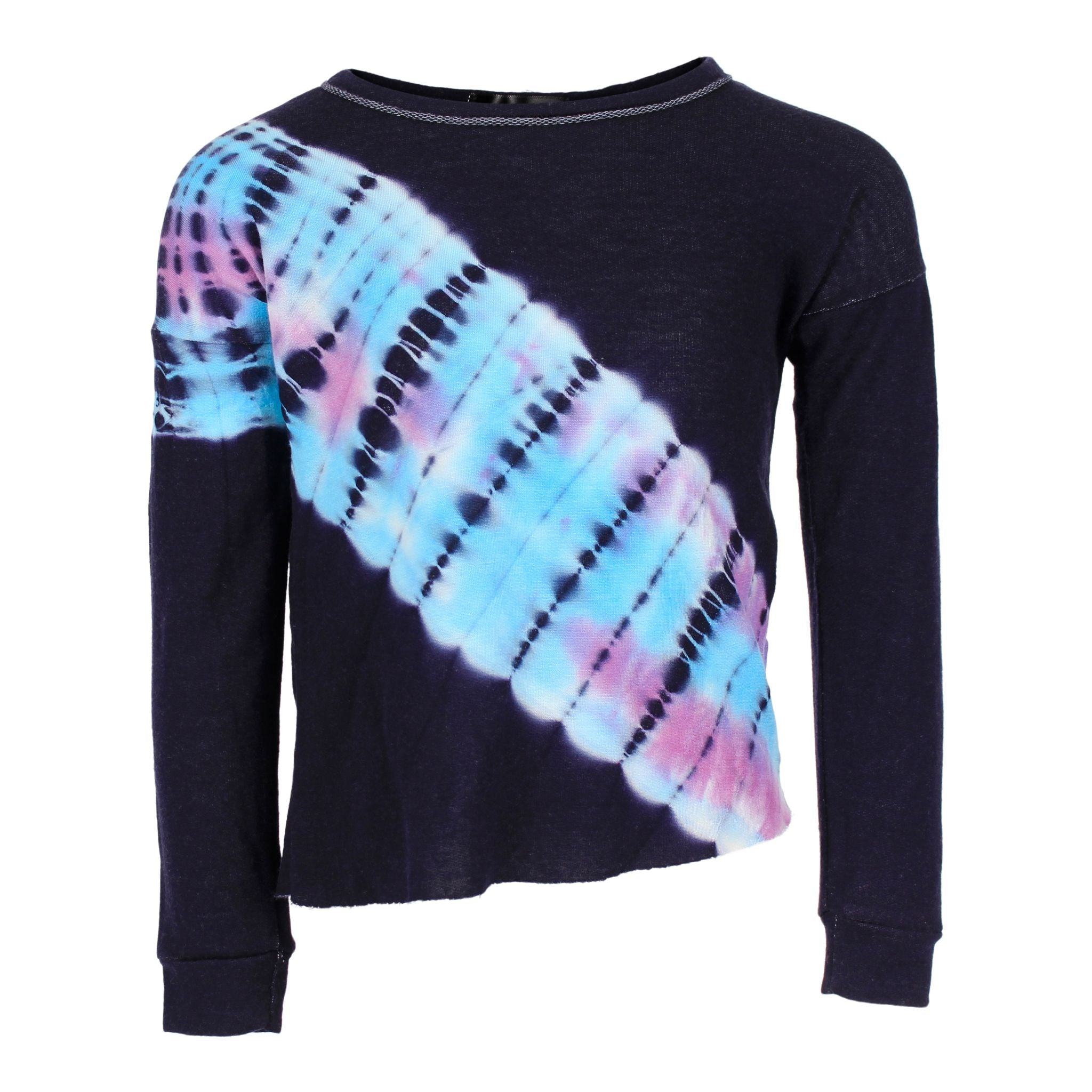 Long Sleeve Top with Tie Dye Stripe - Denny's