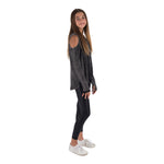 Long Sleeve Cold Shoulder Mineral Wash Thermal - Denny's