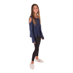 Long Sleeve Cold Shoulder Mineral Wash Thermal - Denny's