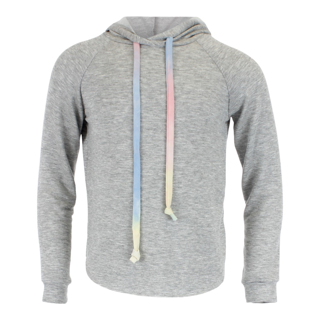 Long Sleeve Hoody Neon Rainbow Draw String - Denny's