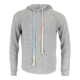 Long Sleeve Hoody Neon Rainbow Draw String - Denny's