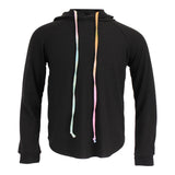 Long Sleeve Hoodie with Tie Dye String - Denny's