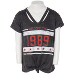 Short Sleeve Clavicle Tee with Brooklyn - Denny's